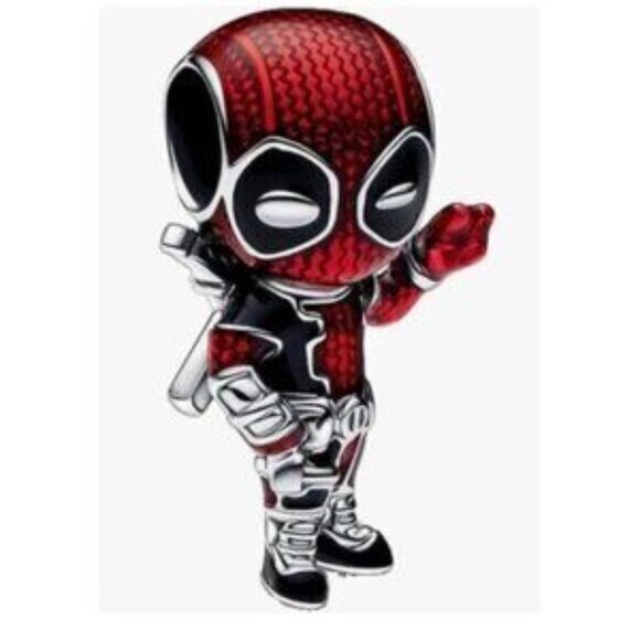 2024 New Marvel Deadpool Charm Red Dead Man Charm Fit Pandora Bracelet - Picture 1 of 7